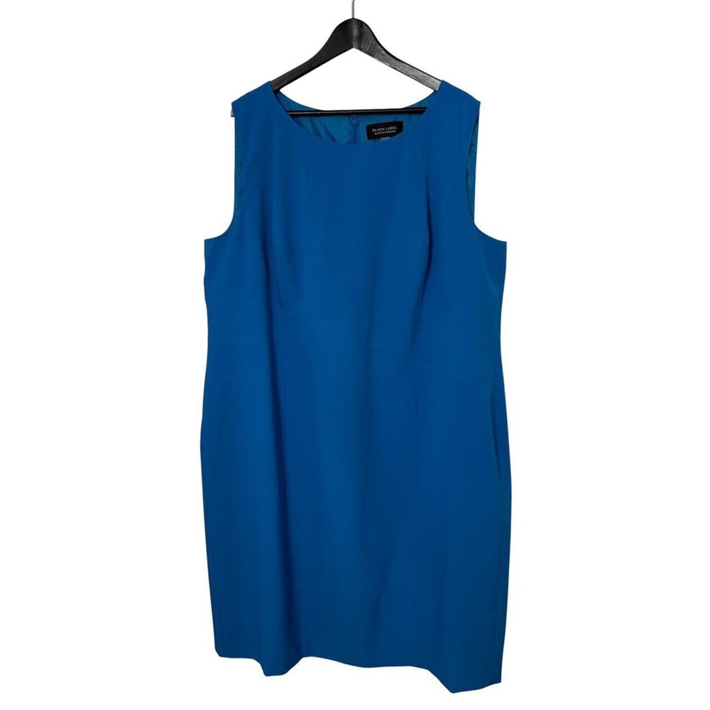 Black Label by Evan Picone Sleeveless Round Neck Sheath Dress